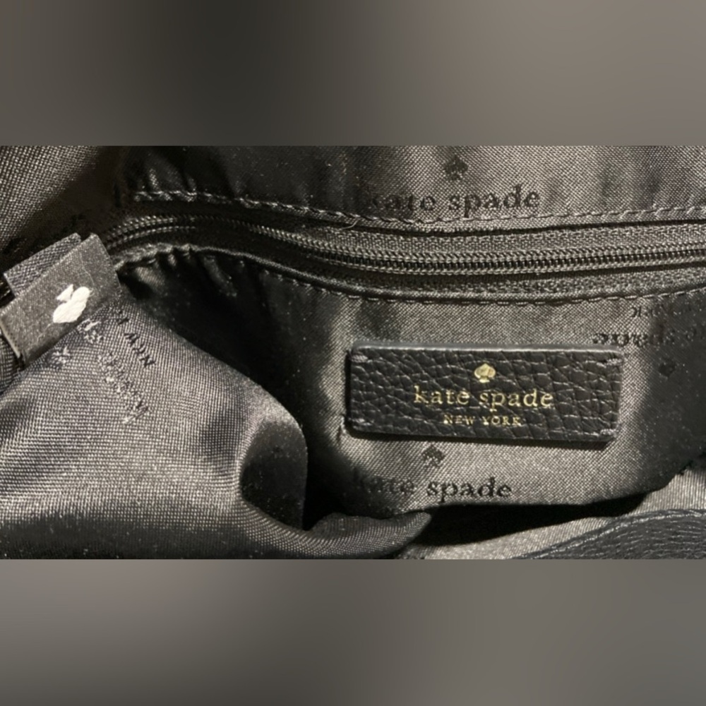 Kate Spade Leila Medium Triple Compartment Shoulder Bag Leather Black - Picture 8 of 8